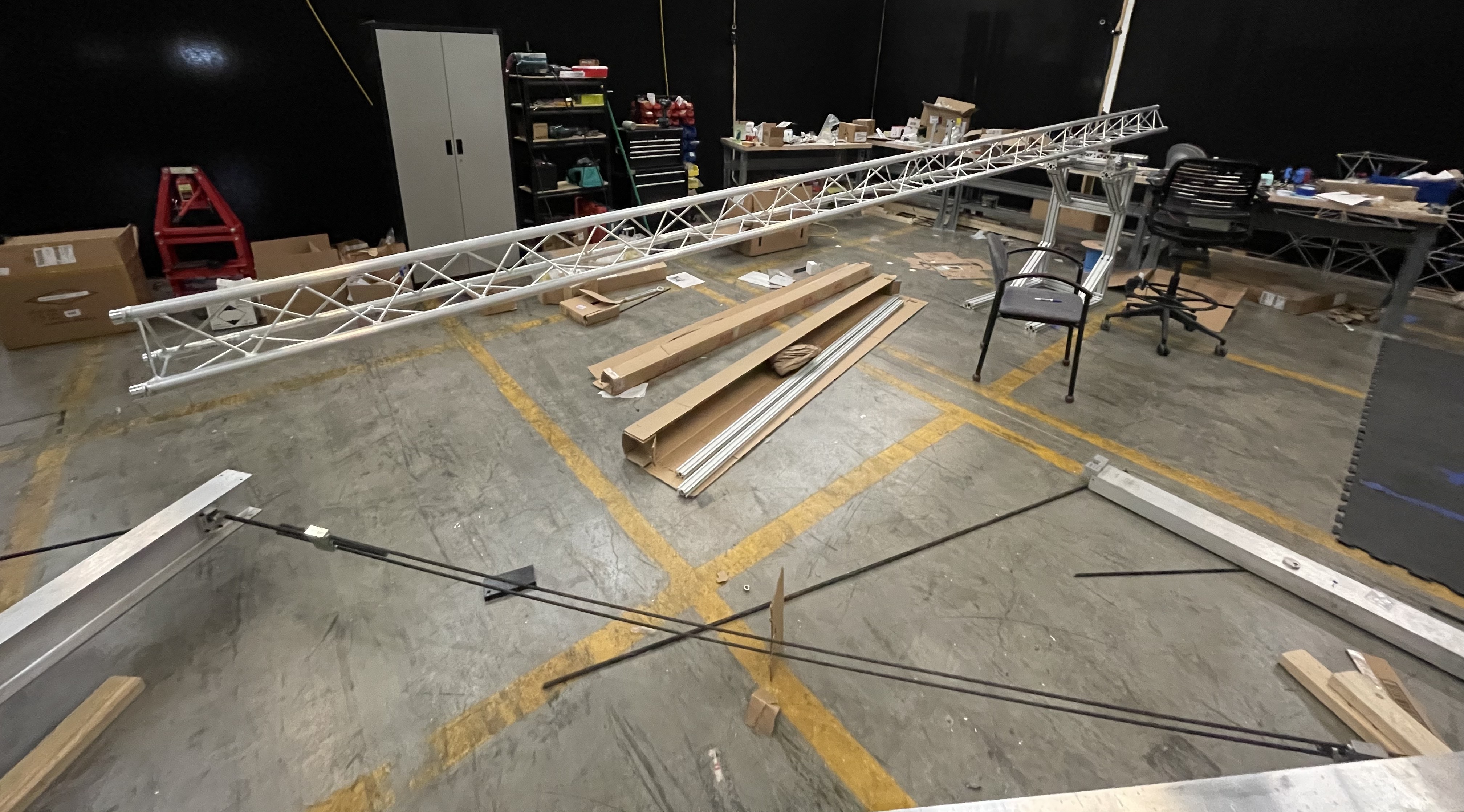 Full-scale F23 truss load test with the Assembler end effector