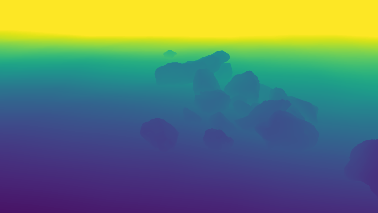 Metric depth of the same lunar rock field