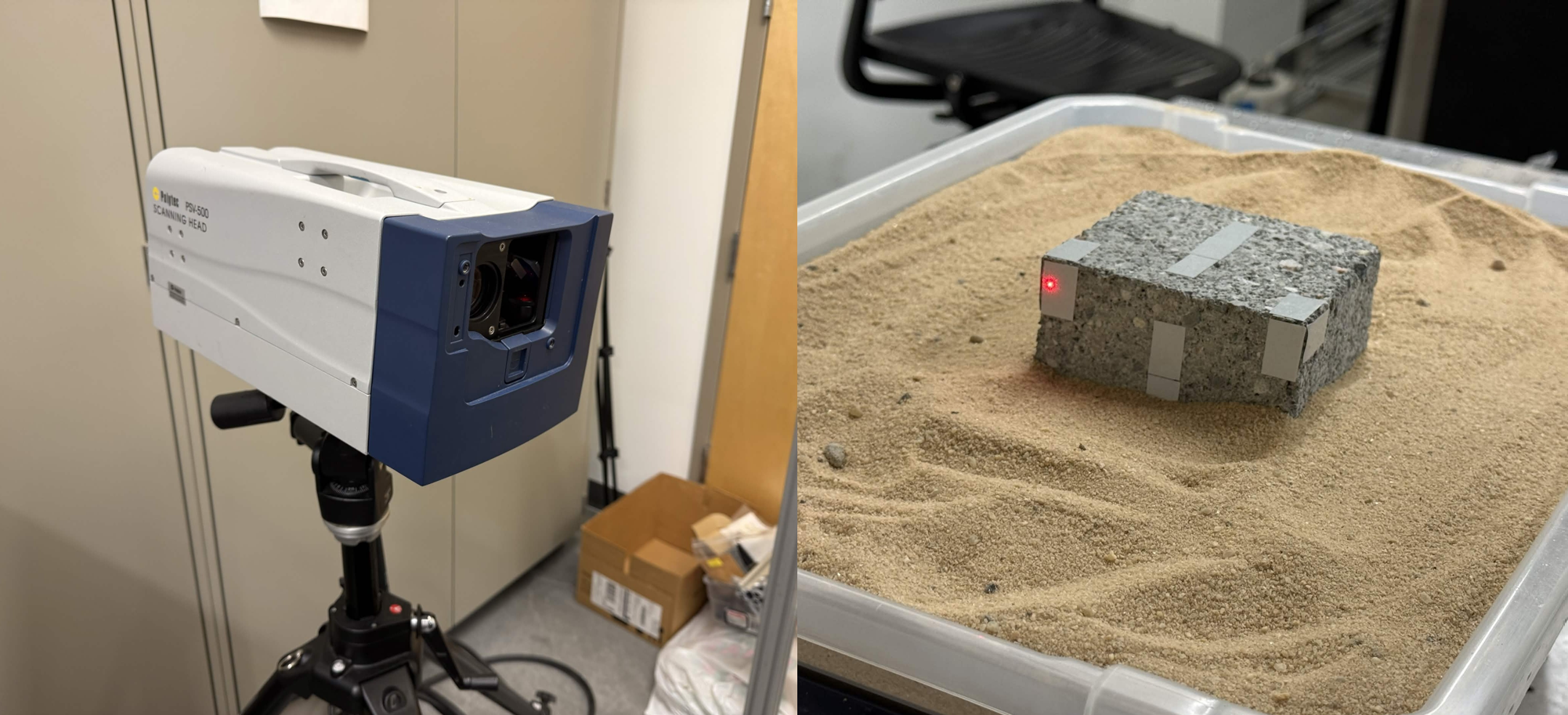 Scanning laser Doppler vibrometry burial-depth experiment